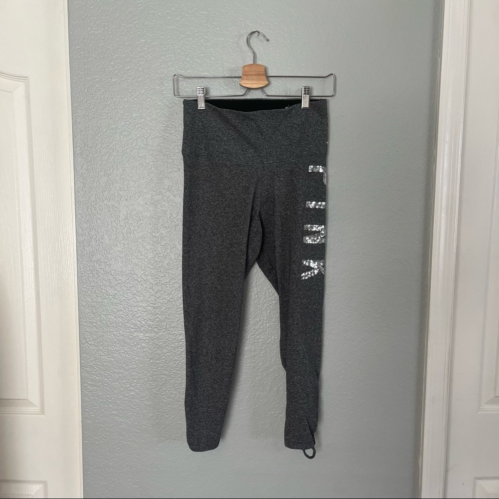 VS PINK Women's Pants Leggings High Waist Dark Gray Size Medium